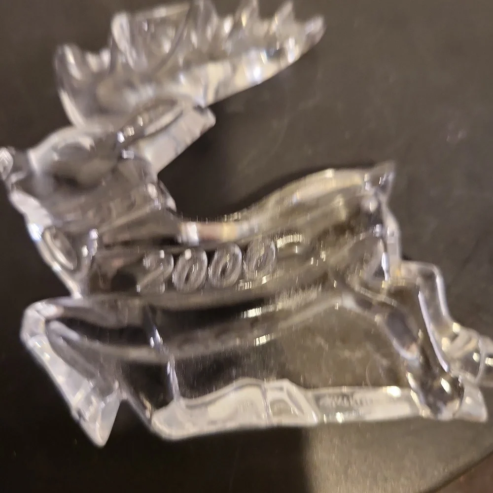 Waterford Crystal Christmas Reindeer 2000 Ornament